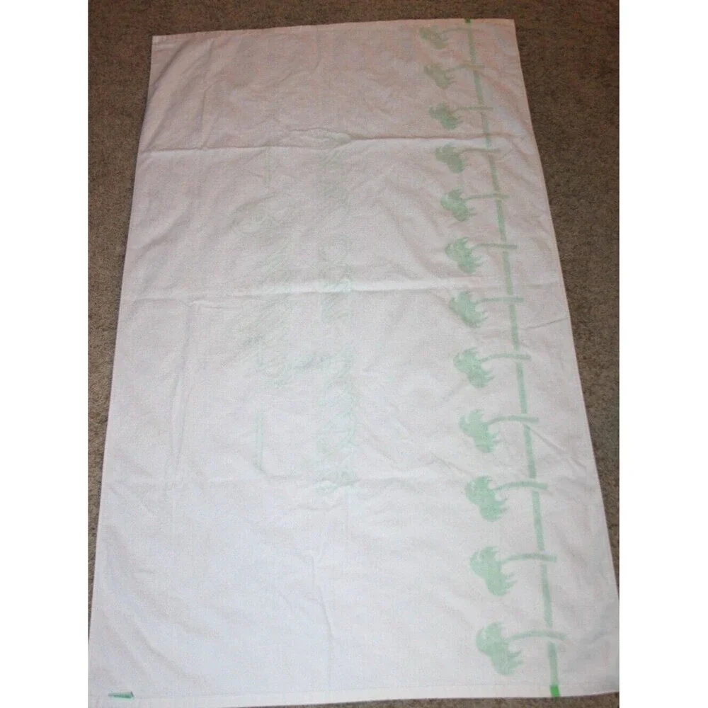 In N Out Quality You Can Taste Beach Towel White Neon Green Palm Trees 38